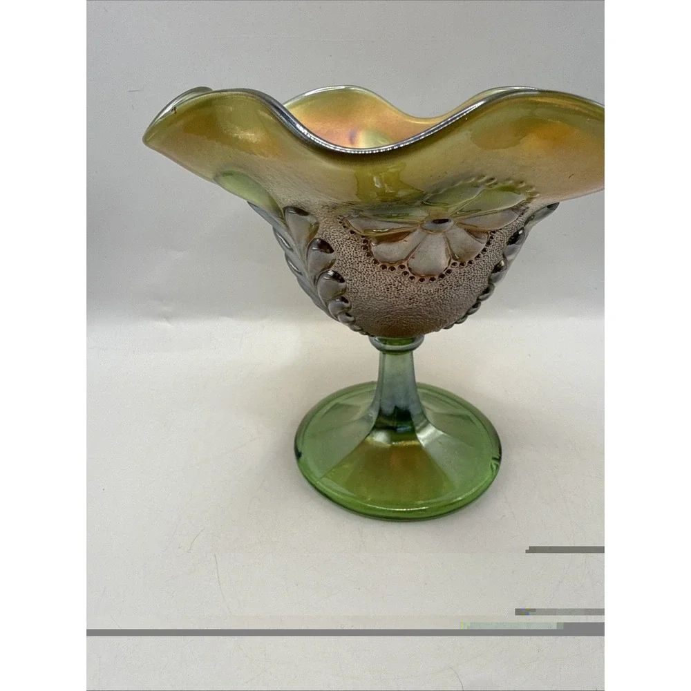 Northwood Daisy And Plume Carnival Glass Vintage